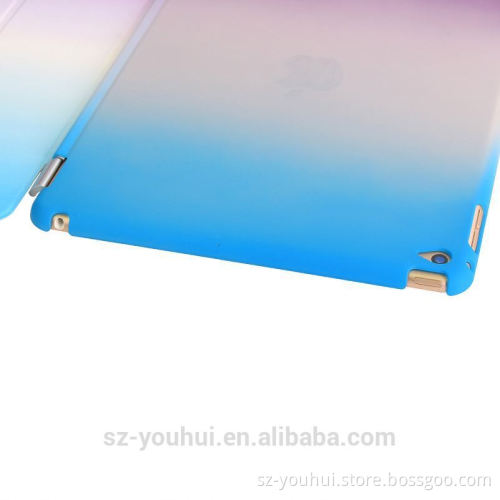 OEM/ODM Manufacturer Rainbow Color Folding Table Carry Stand Leather Case For Ipad Air